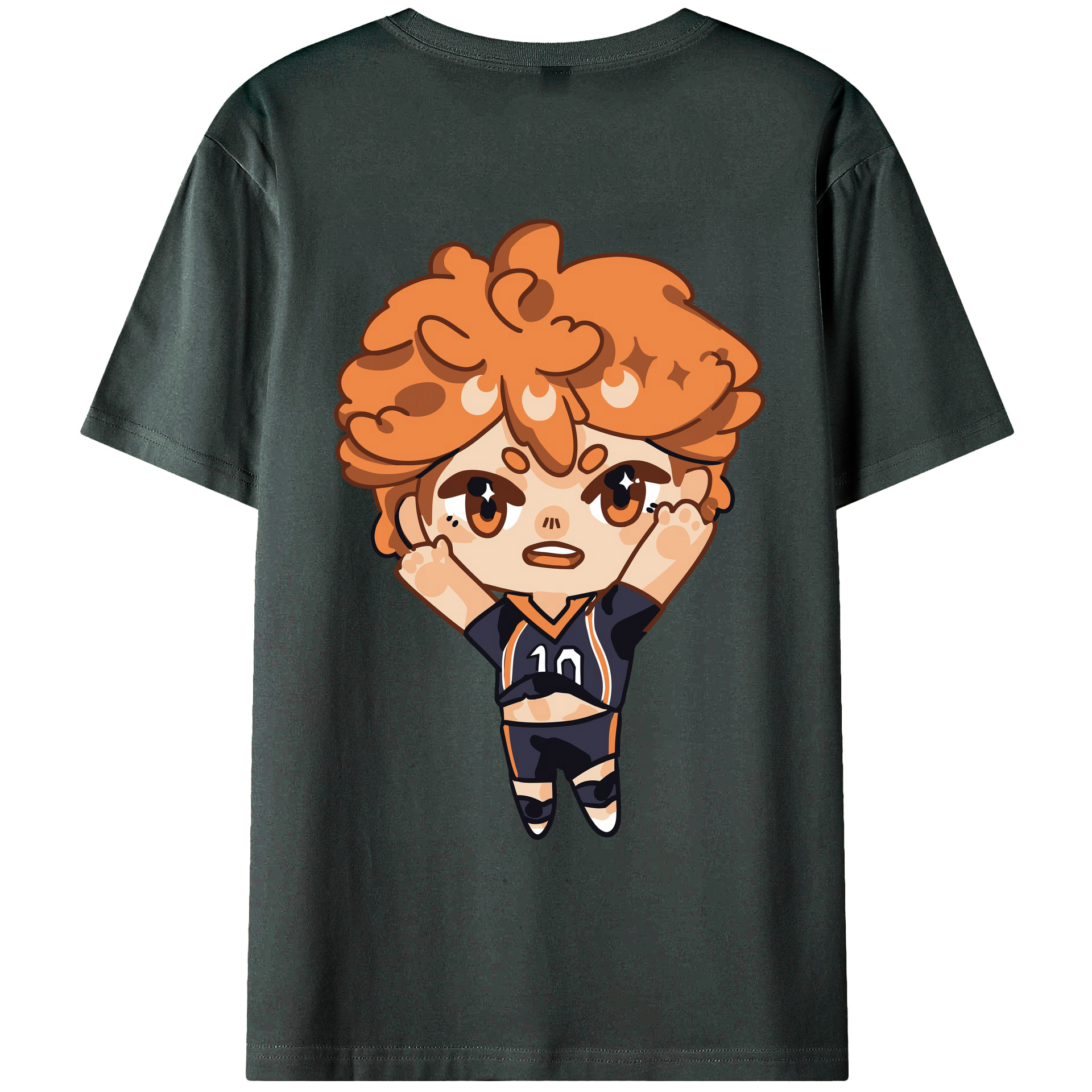 （画像用） ハイキュー!! Haikyu!! 綿100％ メンズ半袖Tシャツ（バックプリント） 通気性